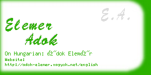 elemer adok business card